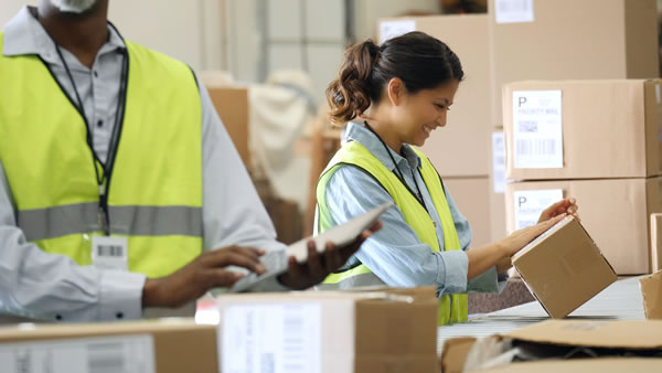 Staff in mailroom