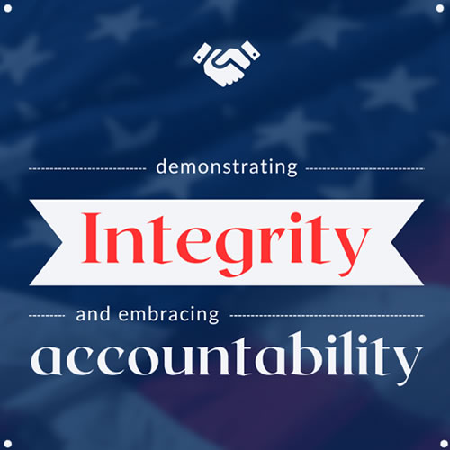 Demonstrating integrity and embracing accountability