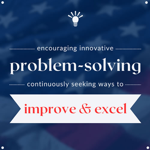 encouraging innovative problem-solving continuously seeking ways to improve & excel